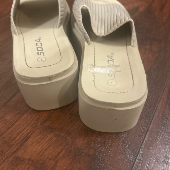 Soda Pim Wedge Chunky Platform Womens Sandals with Stretch Knit Upper - Picture 5 of 5